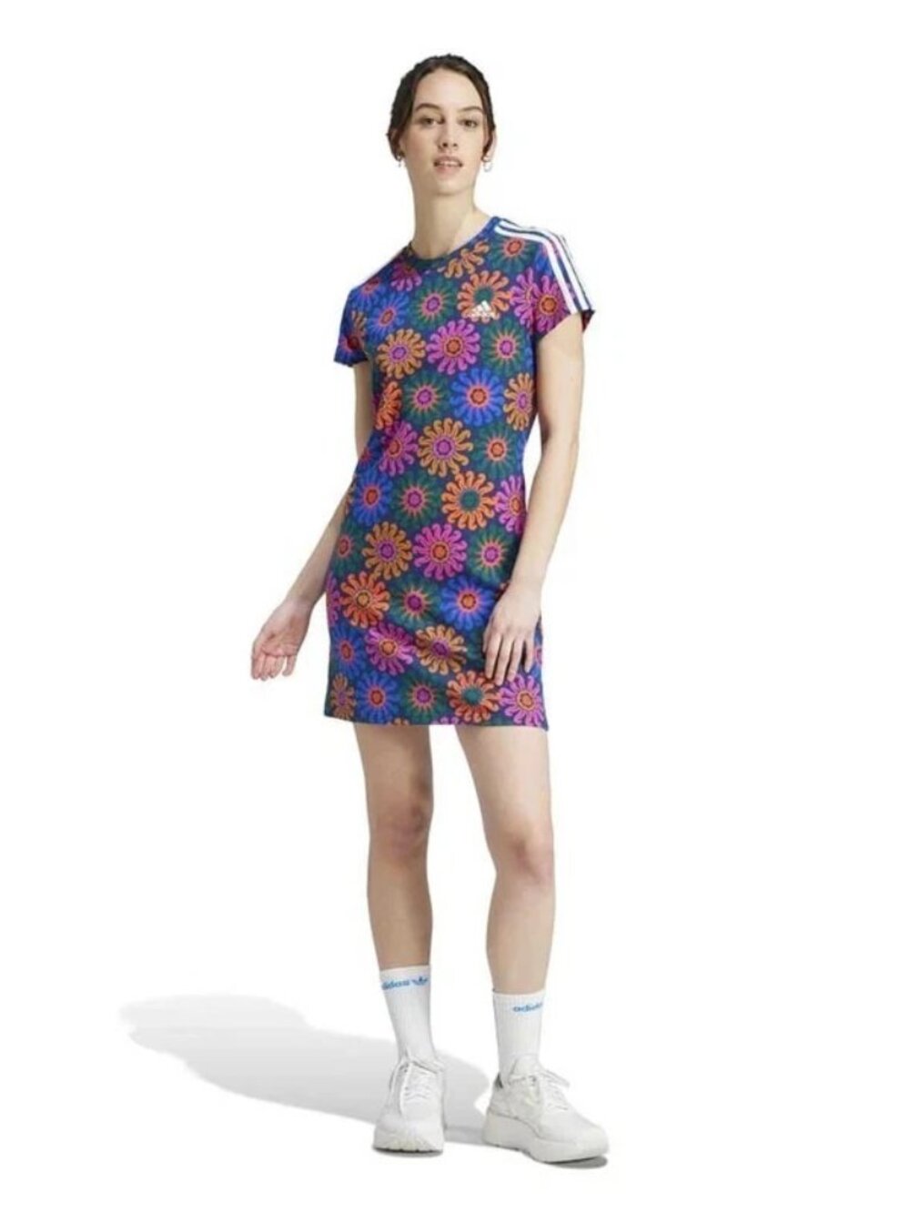 Women's adidas x FARM Rio Slim Dress (IM2392) Size S NEW WITH TAGS